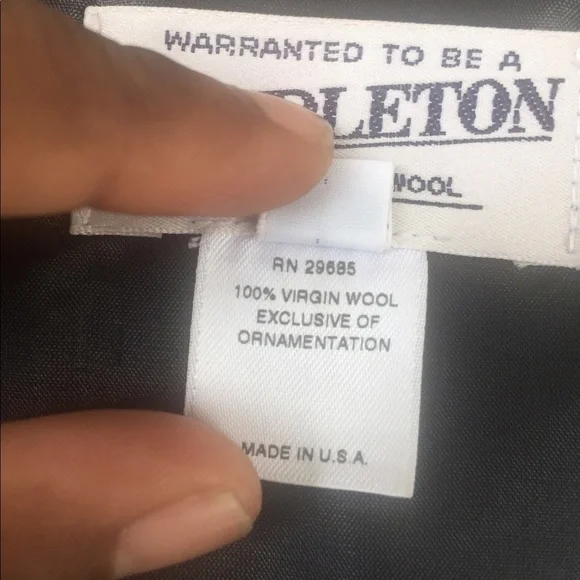 Pendleton Size 8 Charcoal Blazer with Leather trim - Picture 7 of 8